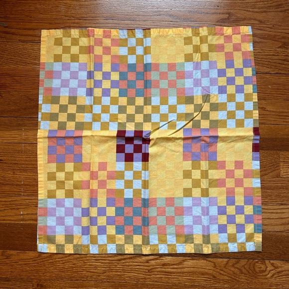 BAGGU RARE Reusable Cloth Napkins - Set of 3 - Medium Check Multi - Picture 2 of 5